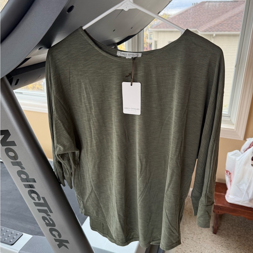 Olive green top